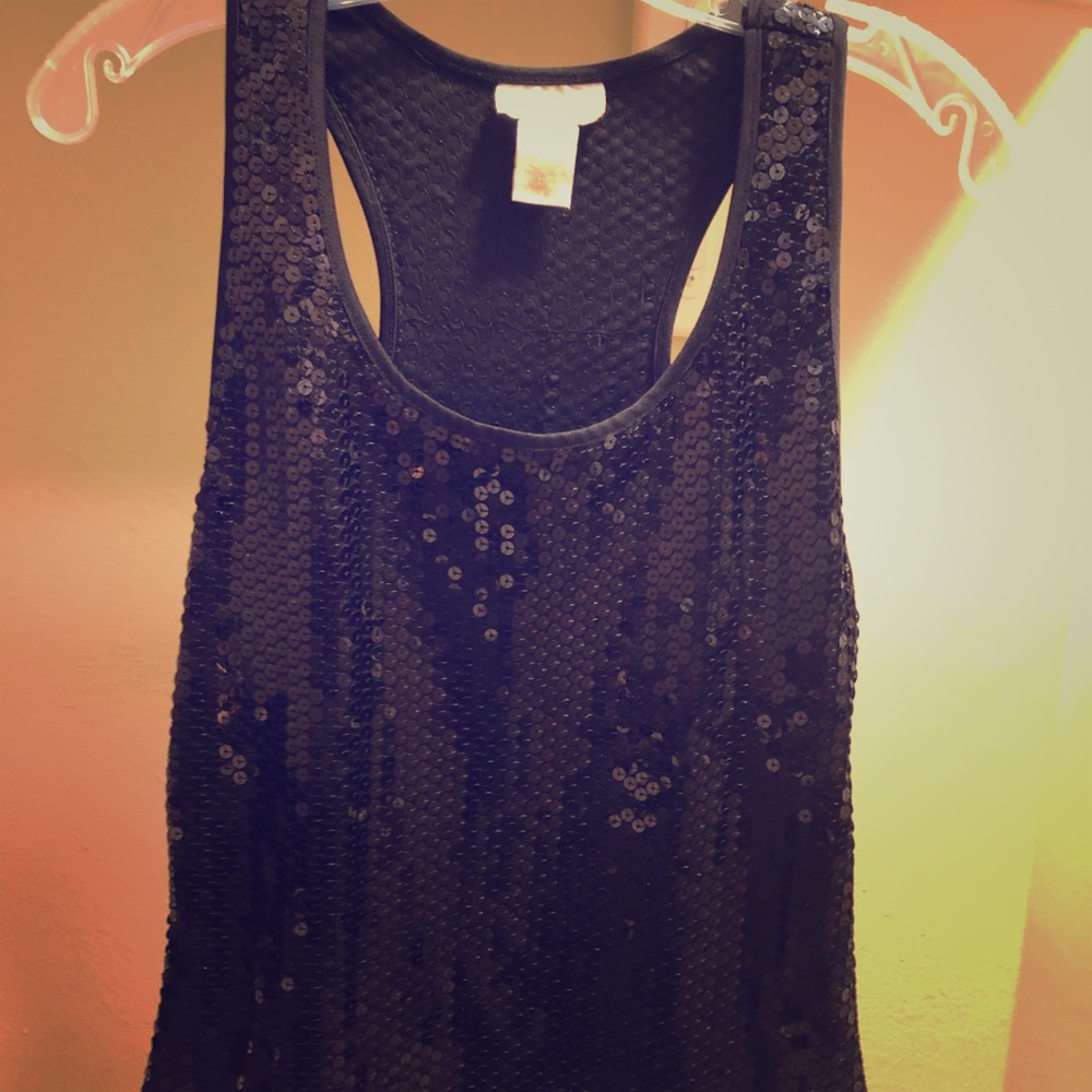Black sequin Top